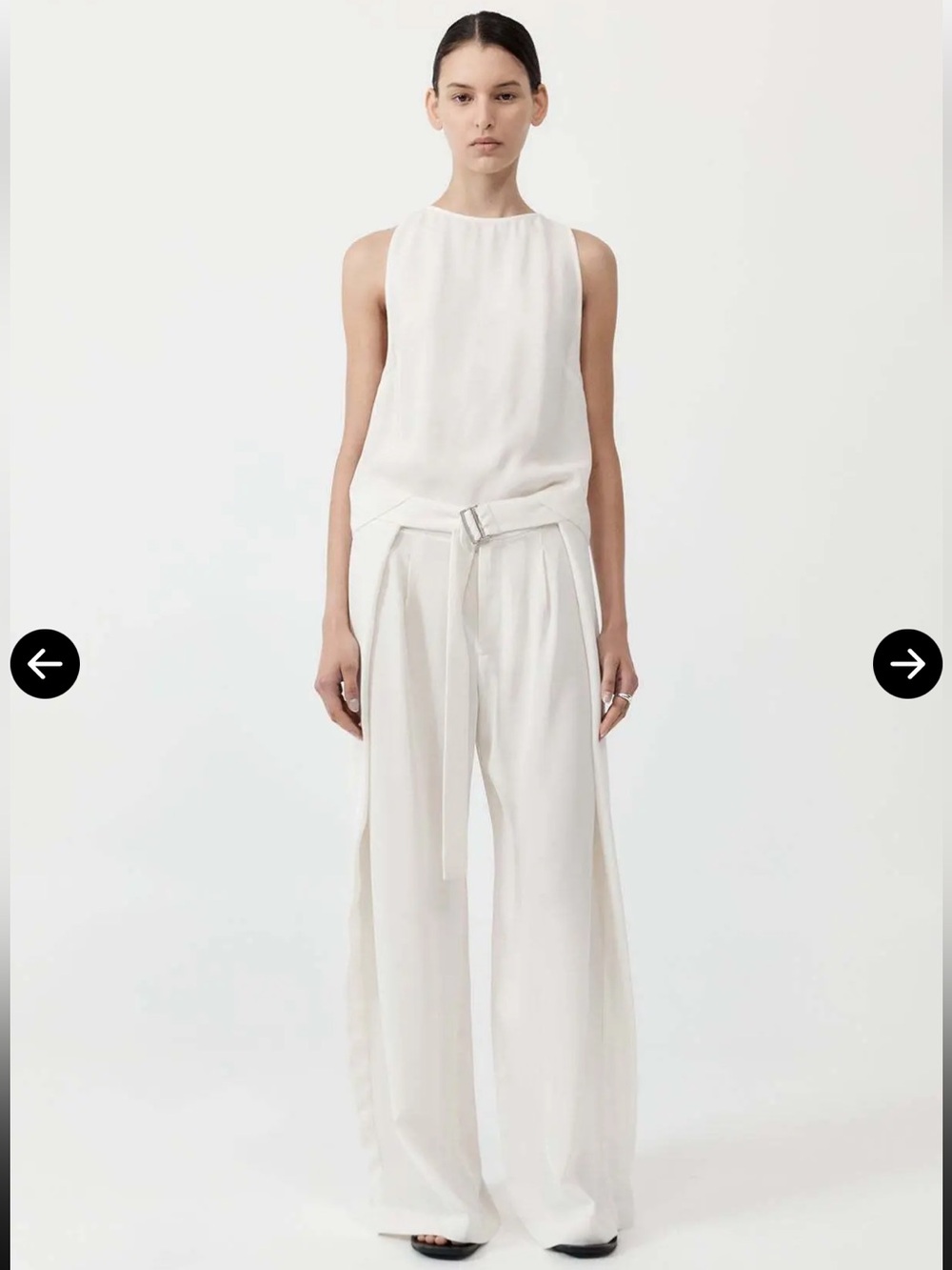ST. AGNI  viscose shell top & Matching Fold Trousers